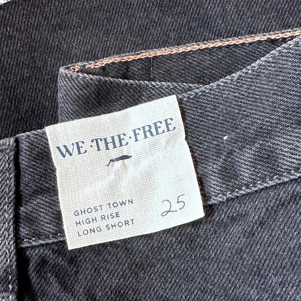 #8 NWT Free People Ghost Town Long Shorts in Washed Black